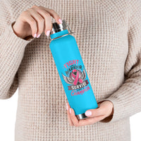 Fight Warrior Survive Champion Pink Ribbon 22oz Insulated Water Bottle