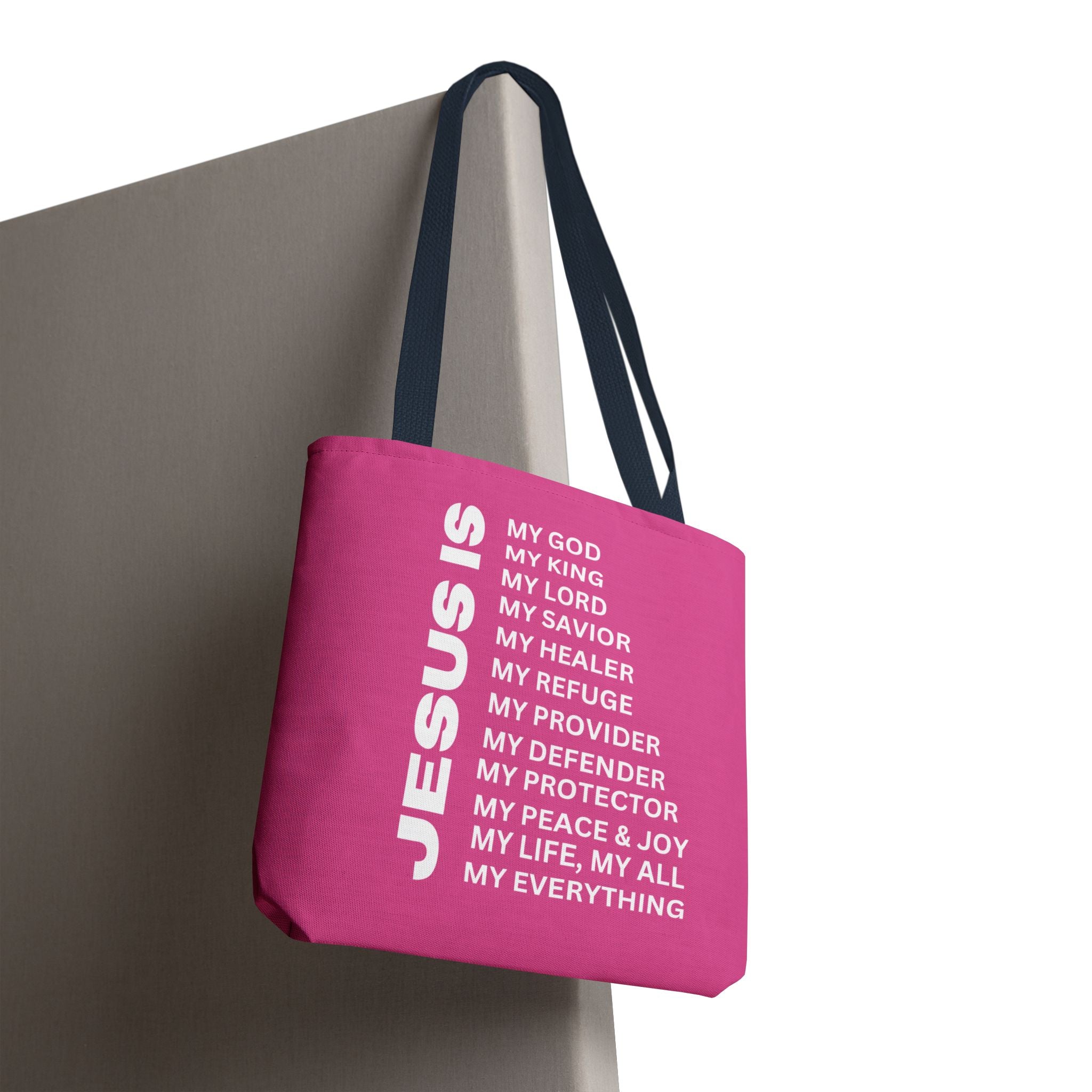 Christian JESUS IS Tote Bag - Pink