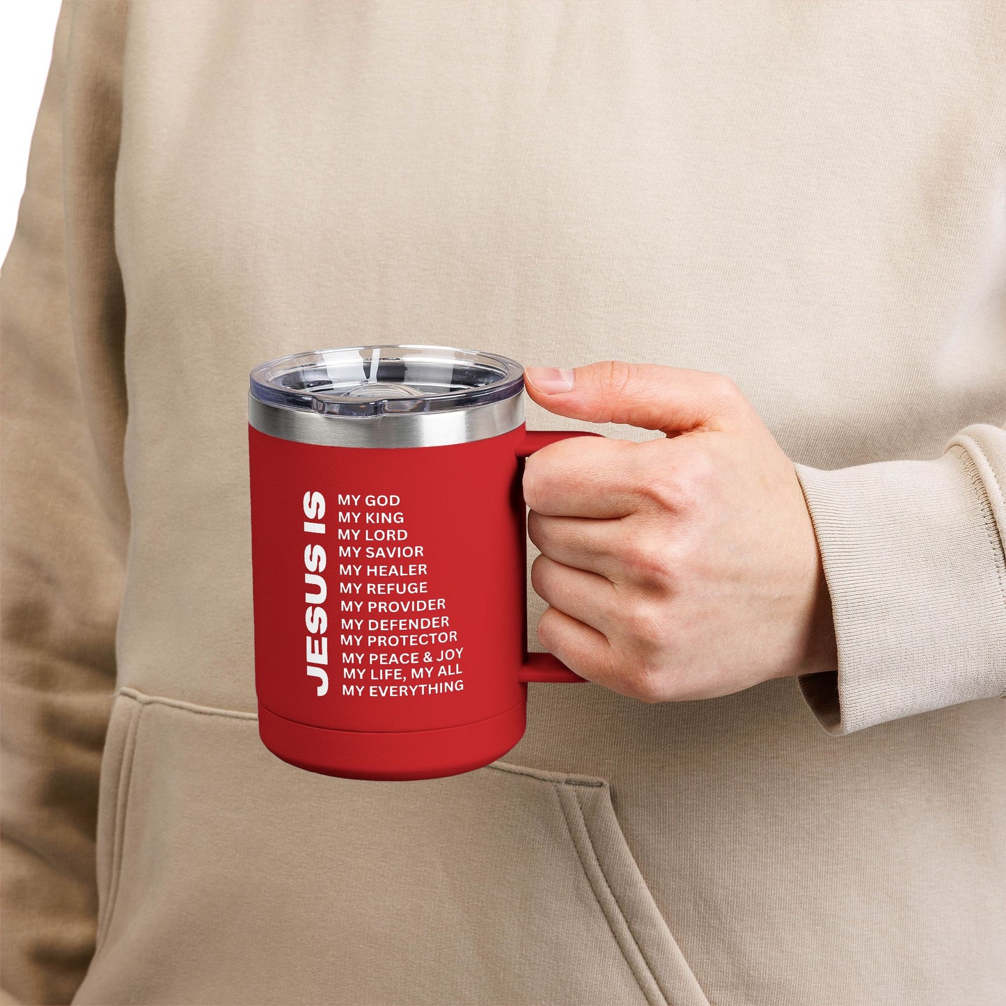 Christian Jesus Is 15oz Tumbler - White