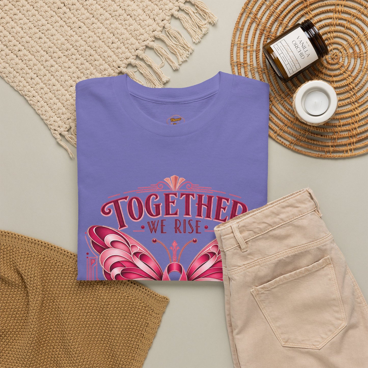 Together We Rise Breast Cancer Awareness T-Shirt — Fight Hope Cure Tee
