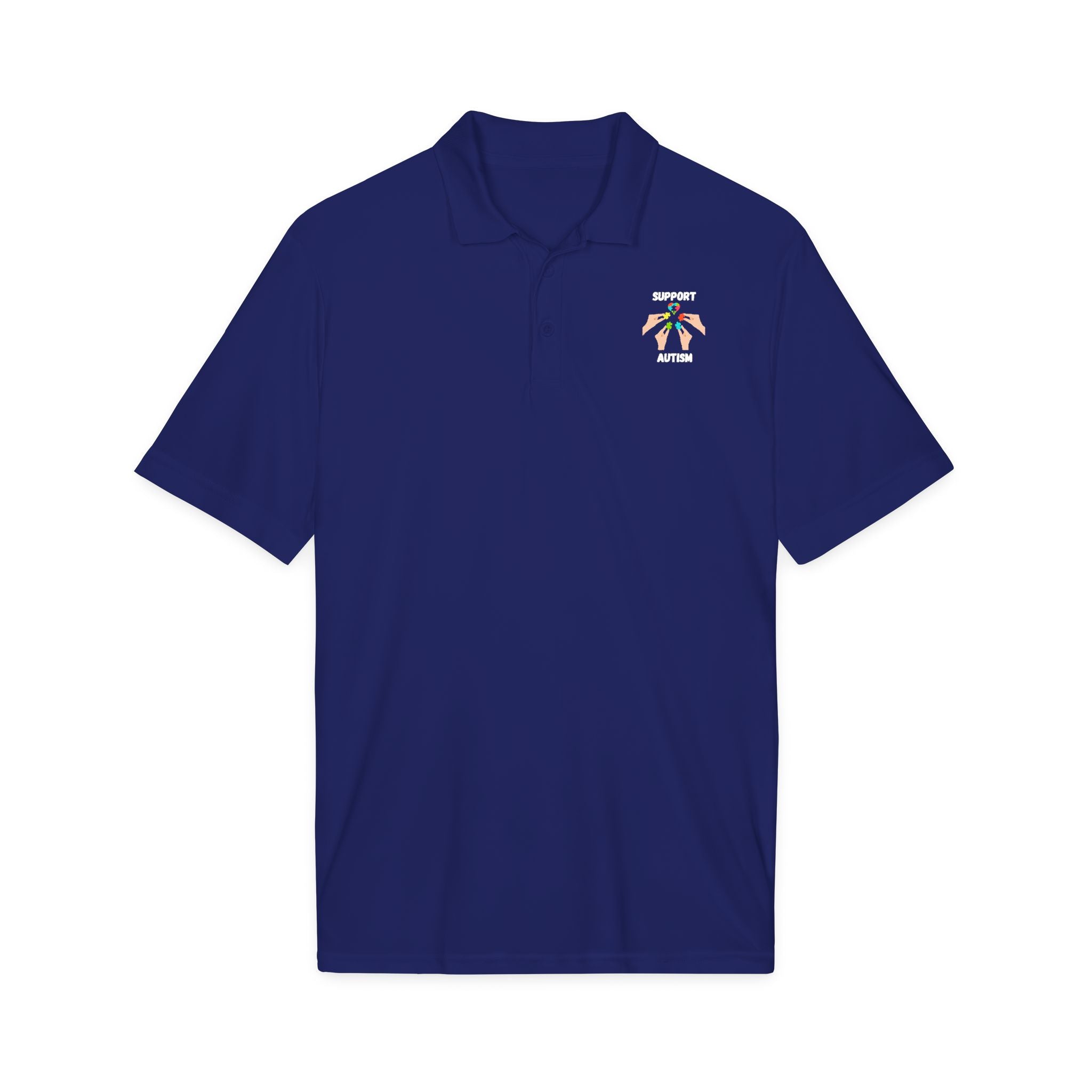Support Autism Polo Shirt — White