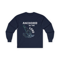 Anchored in the Lord Long Sleeve Tee - White