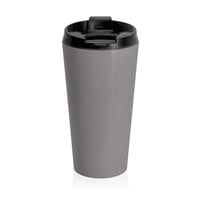 Christian JESUS IS Grey Stainless Steel Travel Mug - Blk