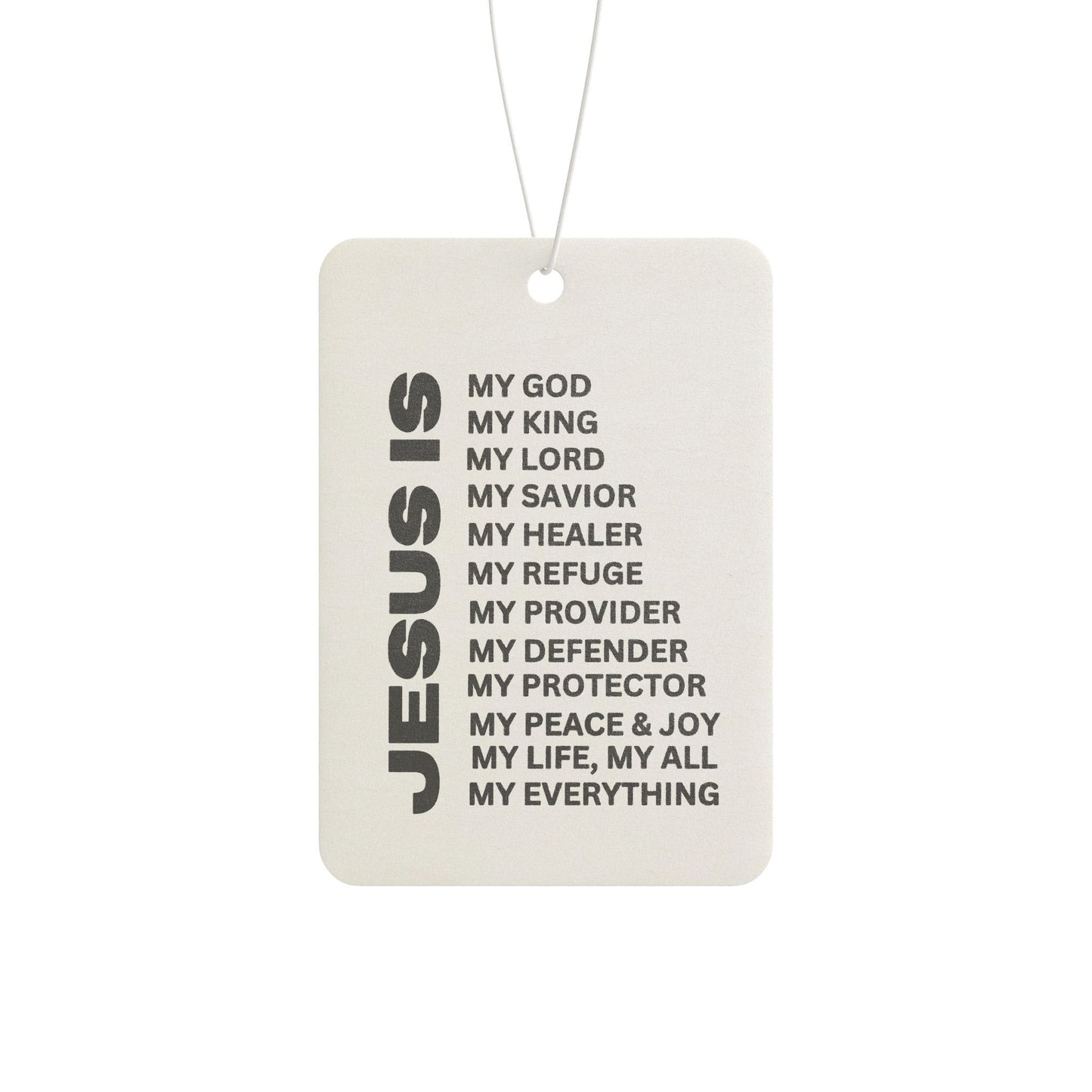 Christian 'Jesus Is' Car Air Freshener – Inspirational Scent