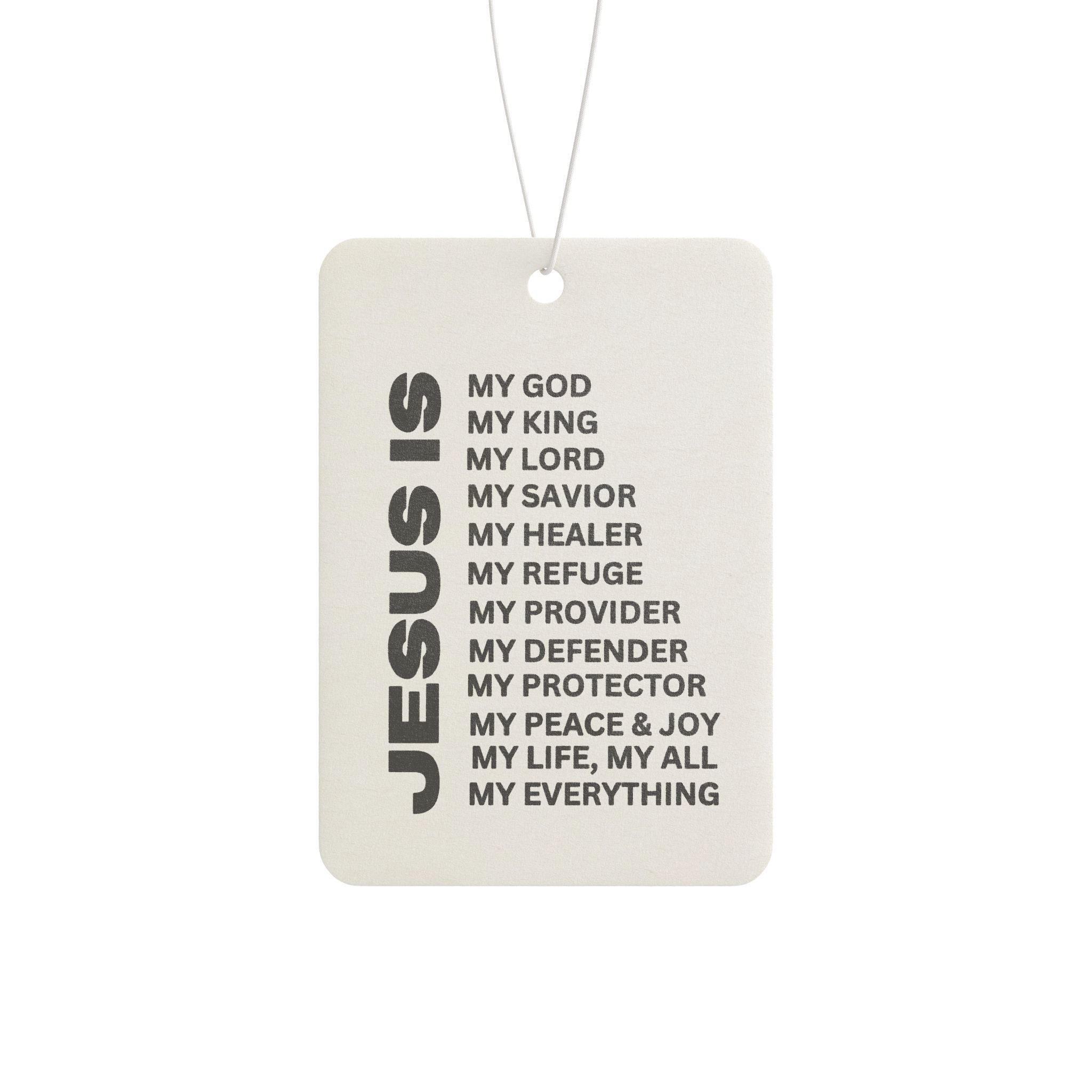 Christian 'Jesus Is' Car Air Freshener – Inspirational Scent
