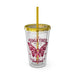 Together We Rise Butterfly Breast Cancer 16oz Tumbler with Straw