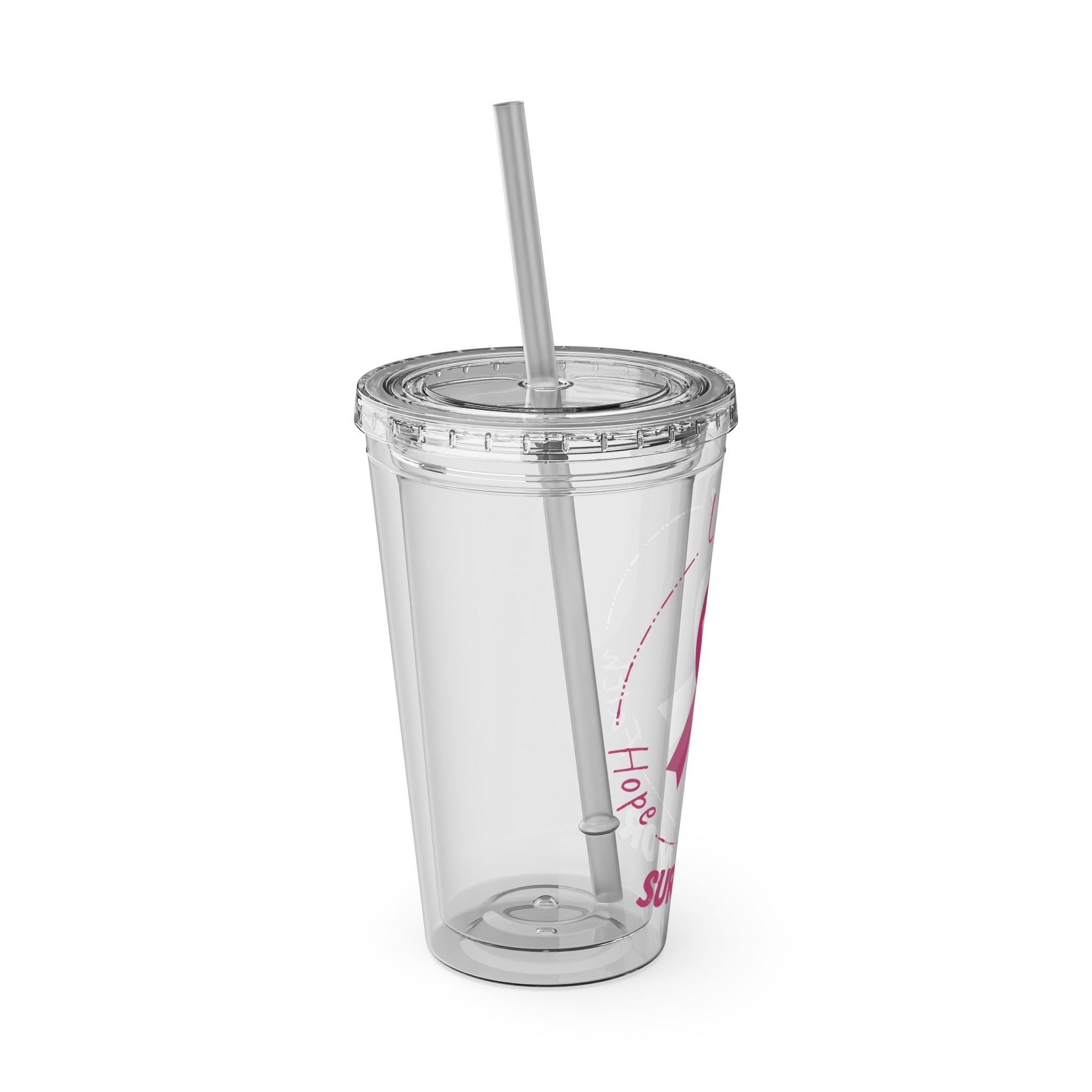 Breast Cancer Survivor 16oz Tumbler with Straw