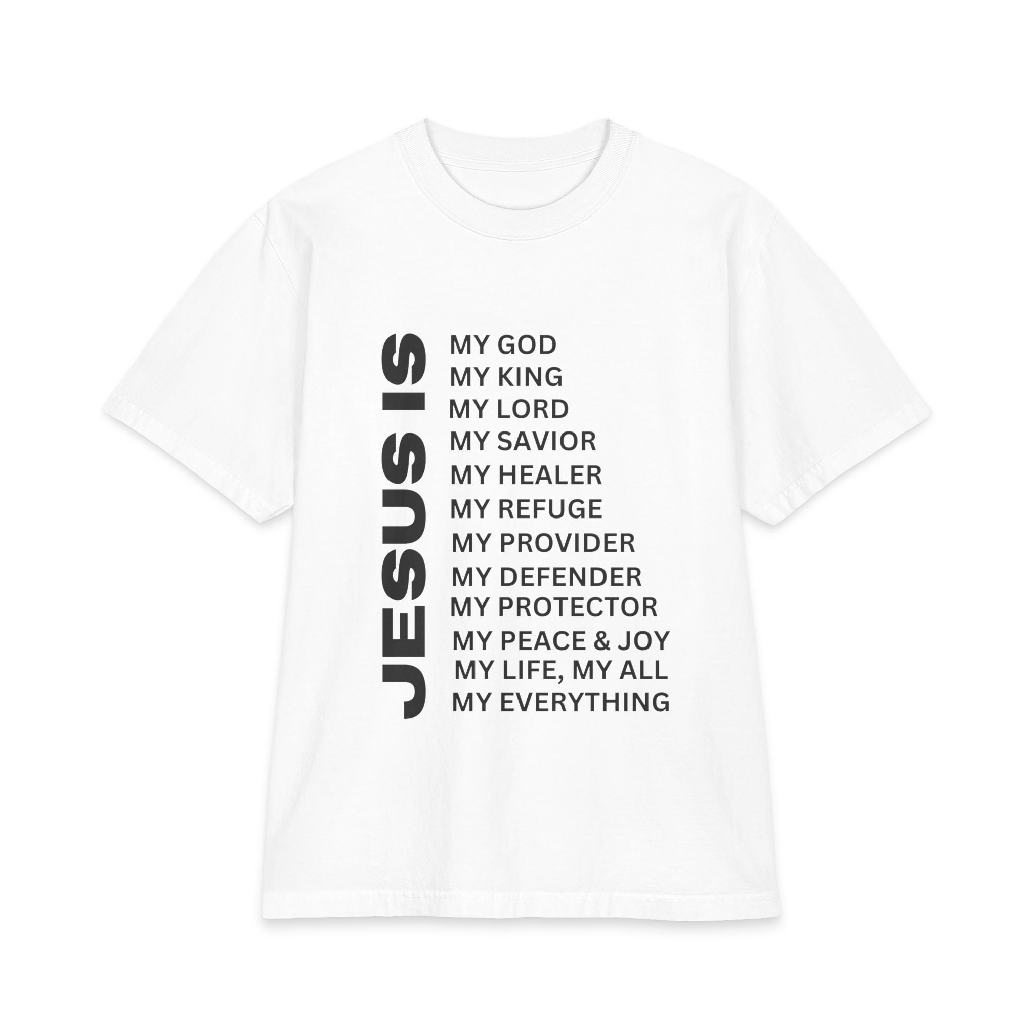 Christian JESUS IS T-shirt - 7X only - Black