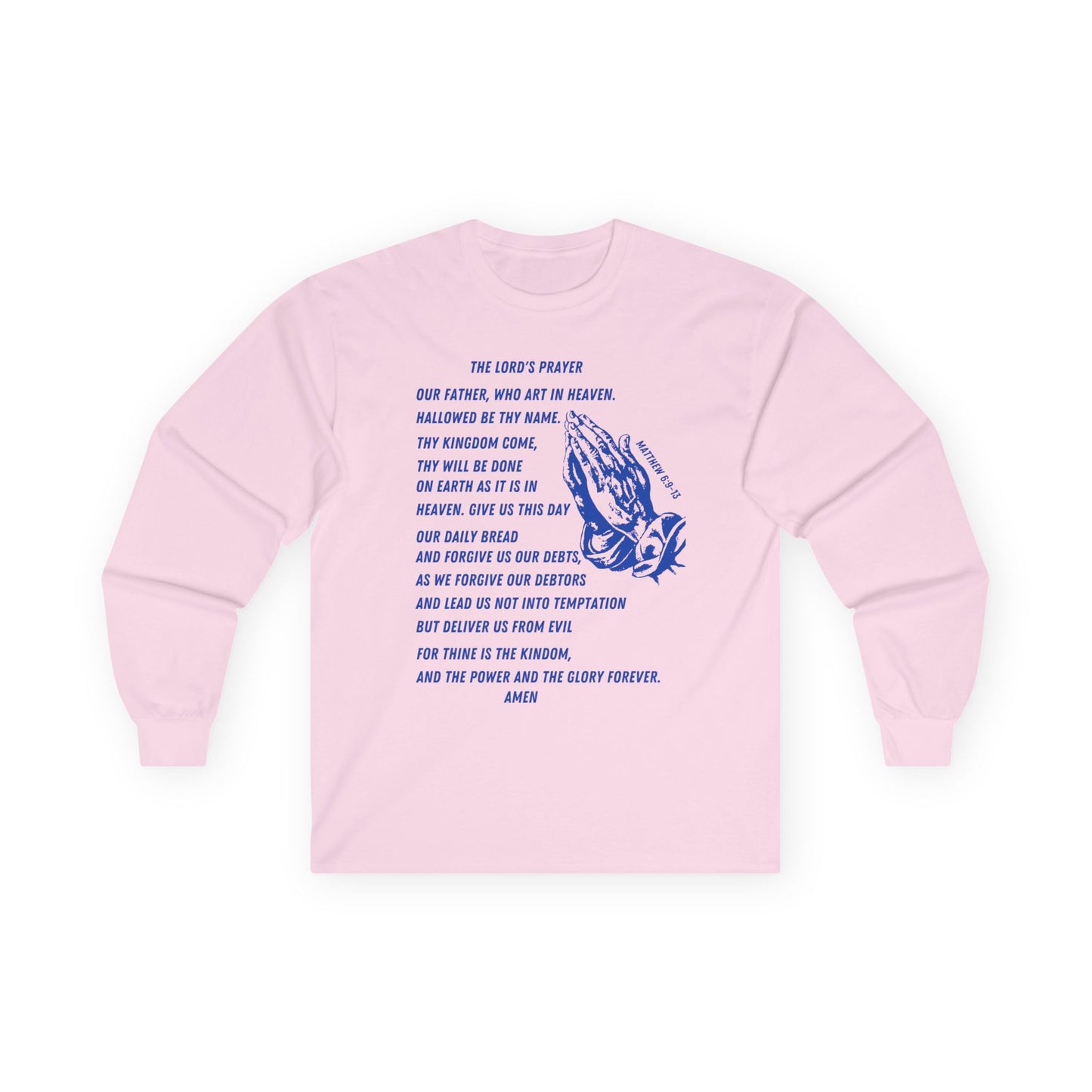 The Lord's Prayer Long Sleeve Tee - Blue