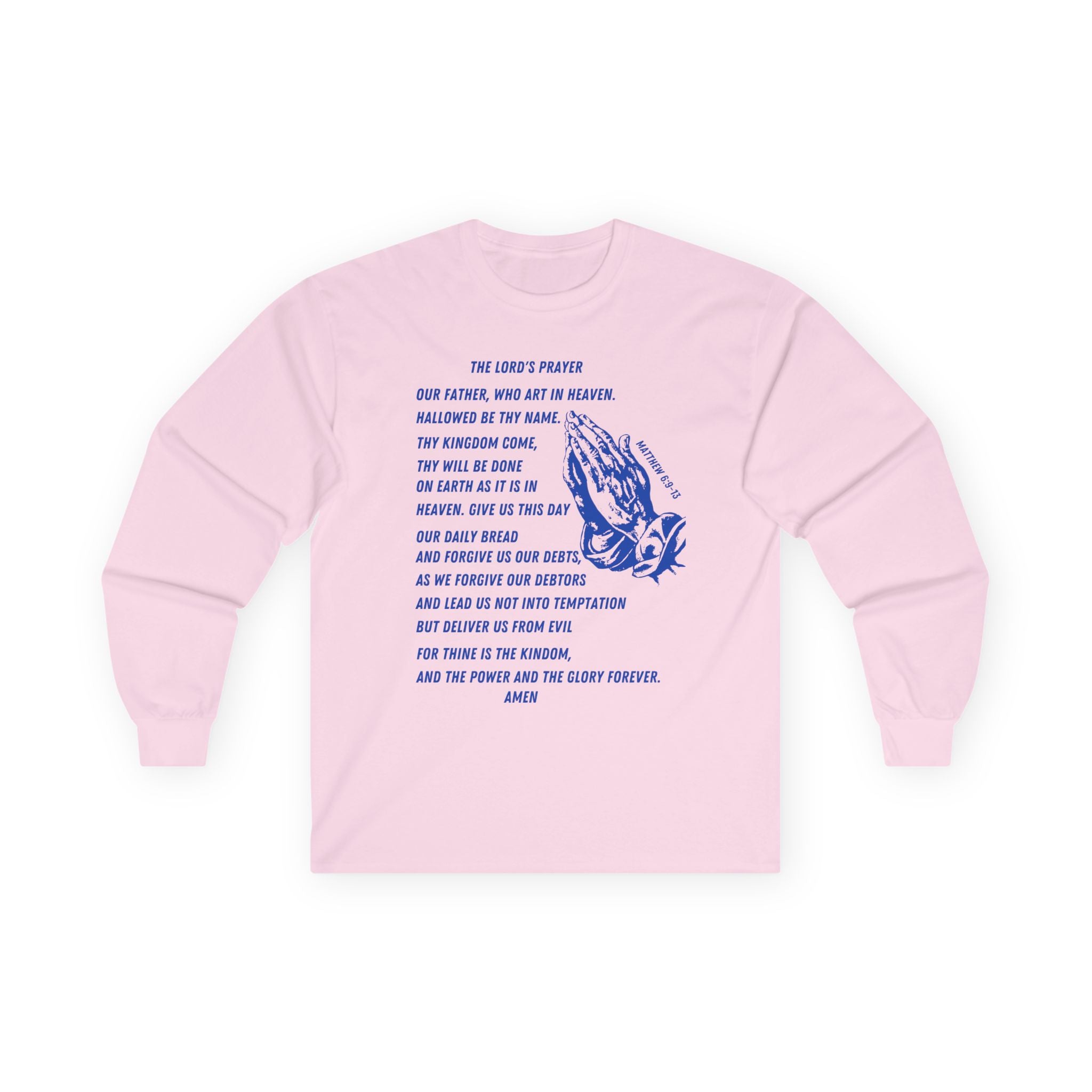 The Lord's Prayer Long Sleeve Tee - Blue