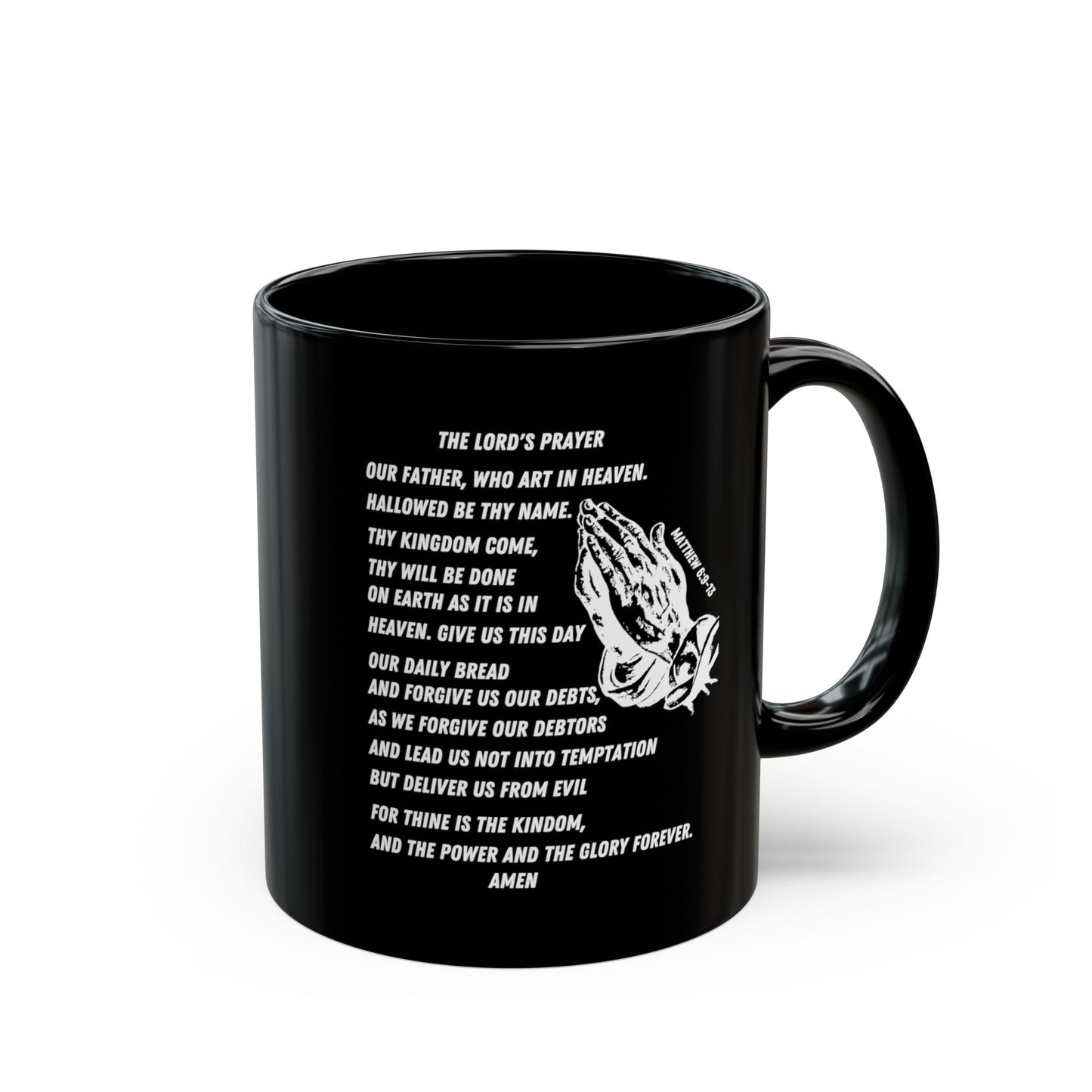 The Lord’s Prayer Black Coffee Mug (11oz/15oz)