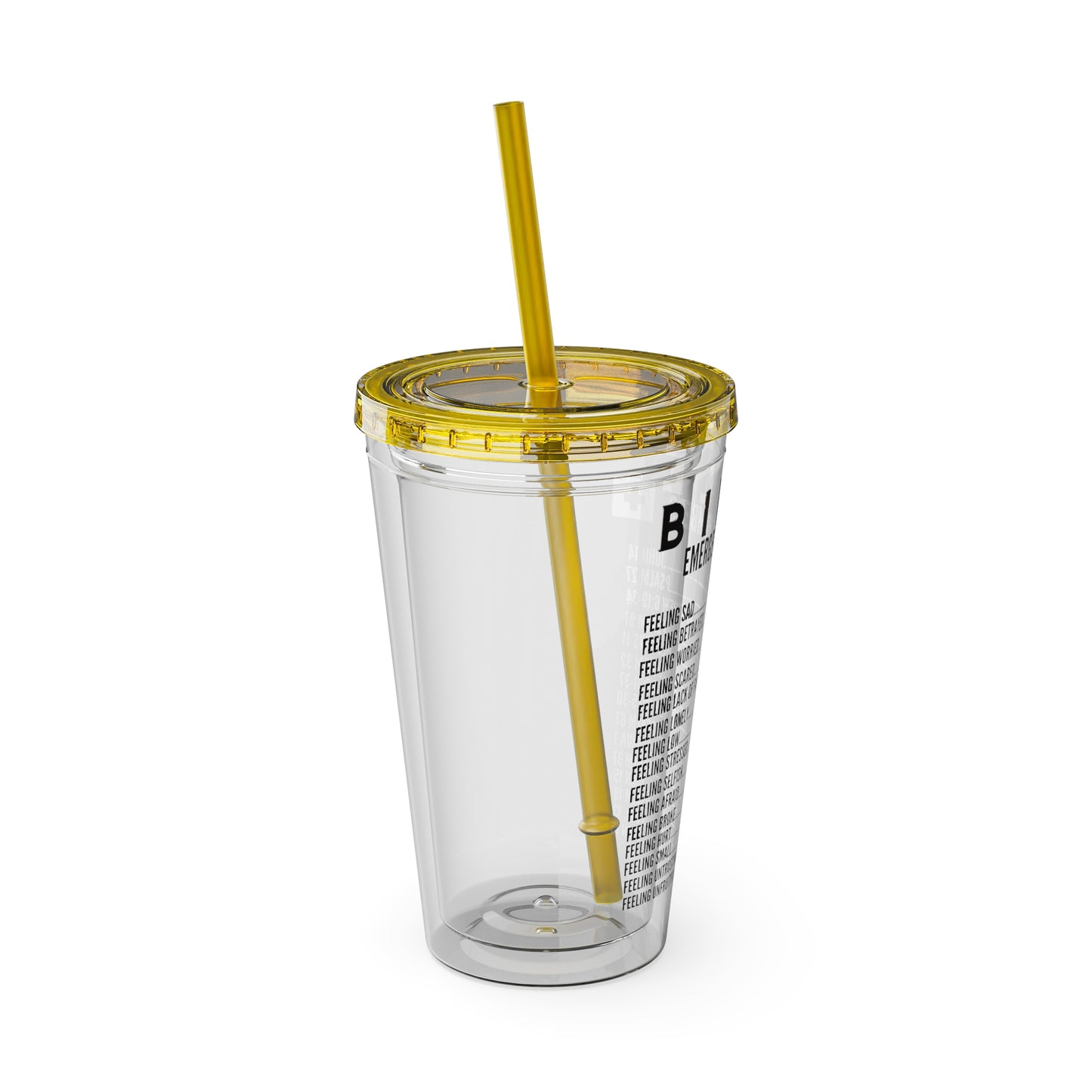 Bible Emergency Numbers 16oz Tumbler with Straw