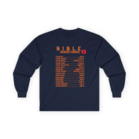 Bible Emergency Numbers Long Sleeve Tee - Orange