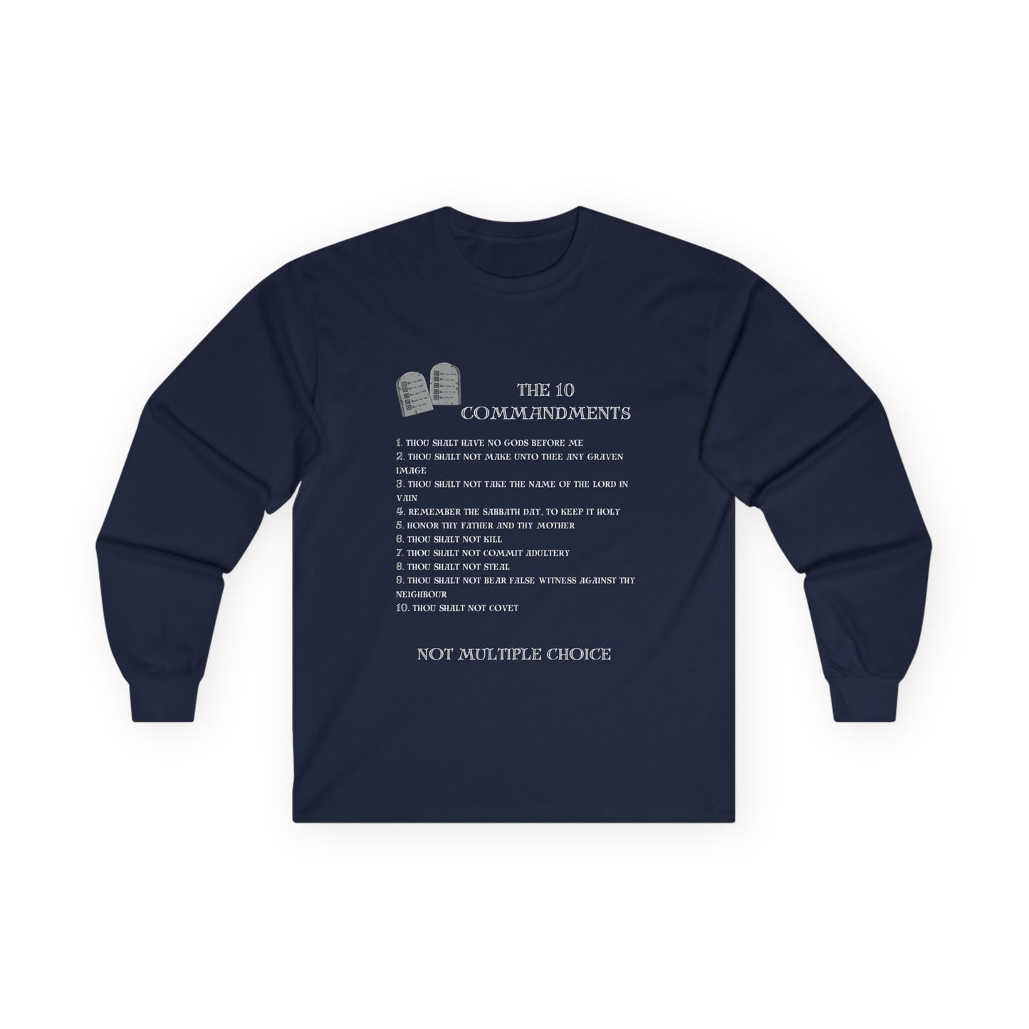 10 Commandments Long Sleeve - White