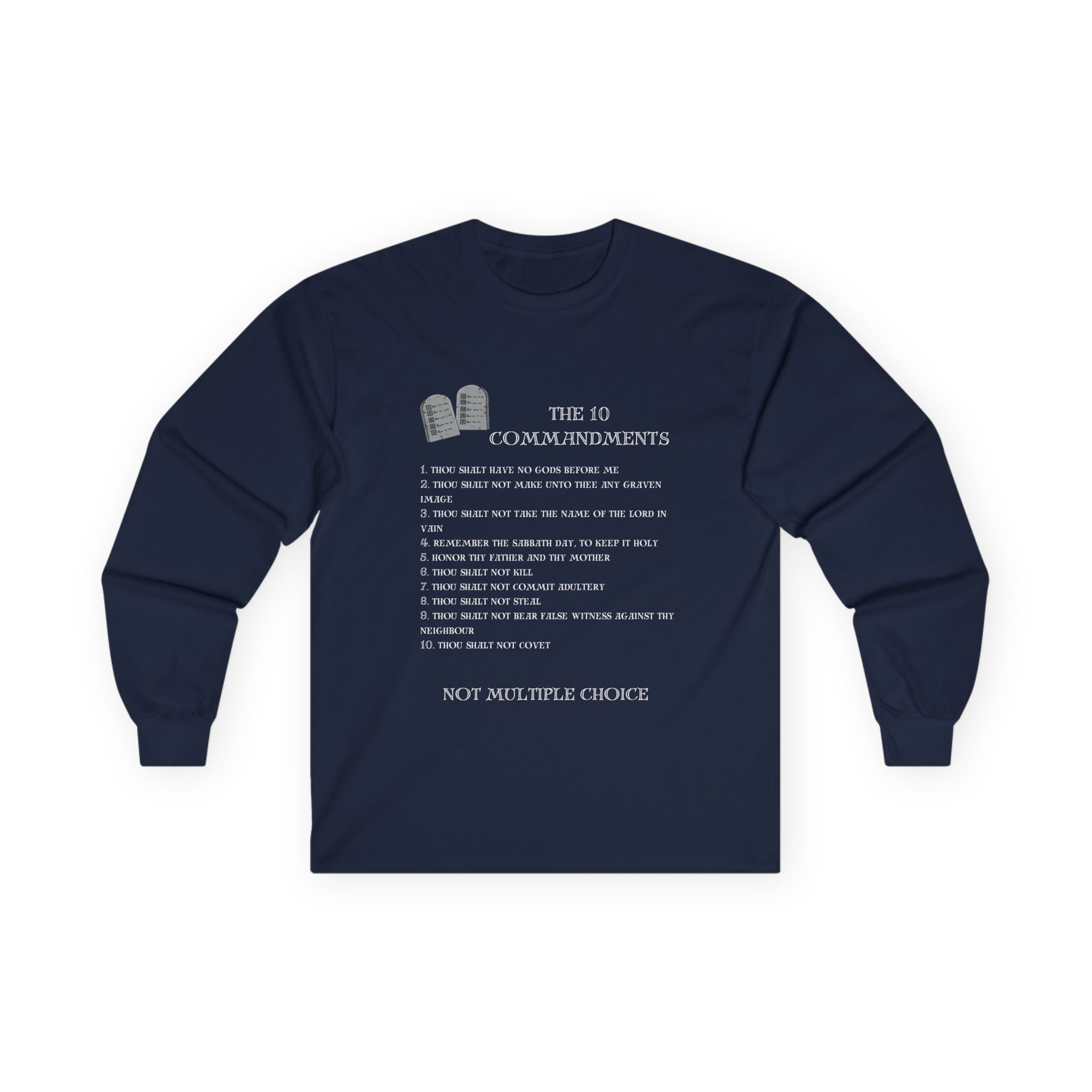 10 Commandments Long Sleeve - White