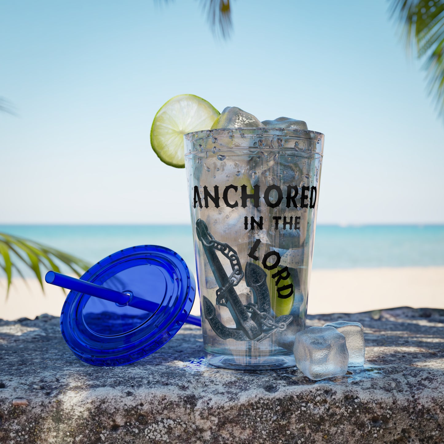 Anchored in the Lord 16oz Tumbler with Straw