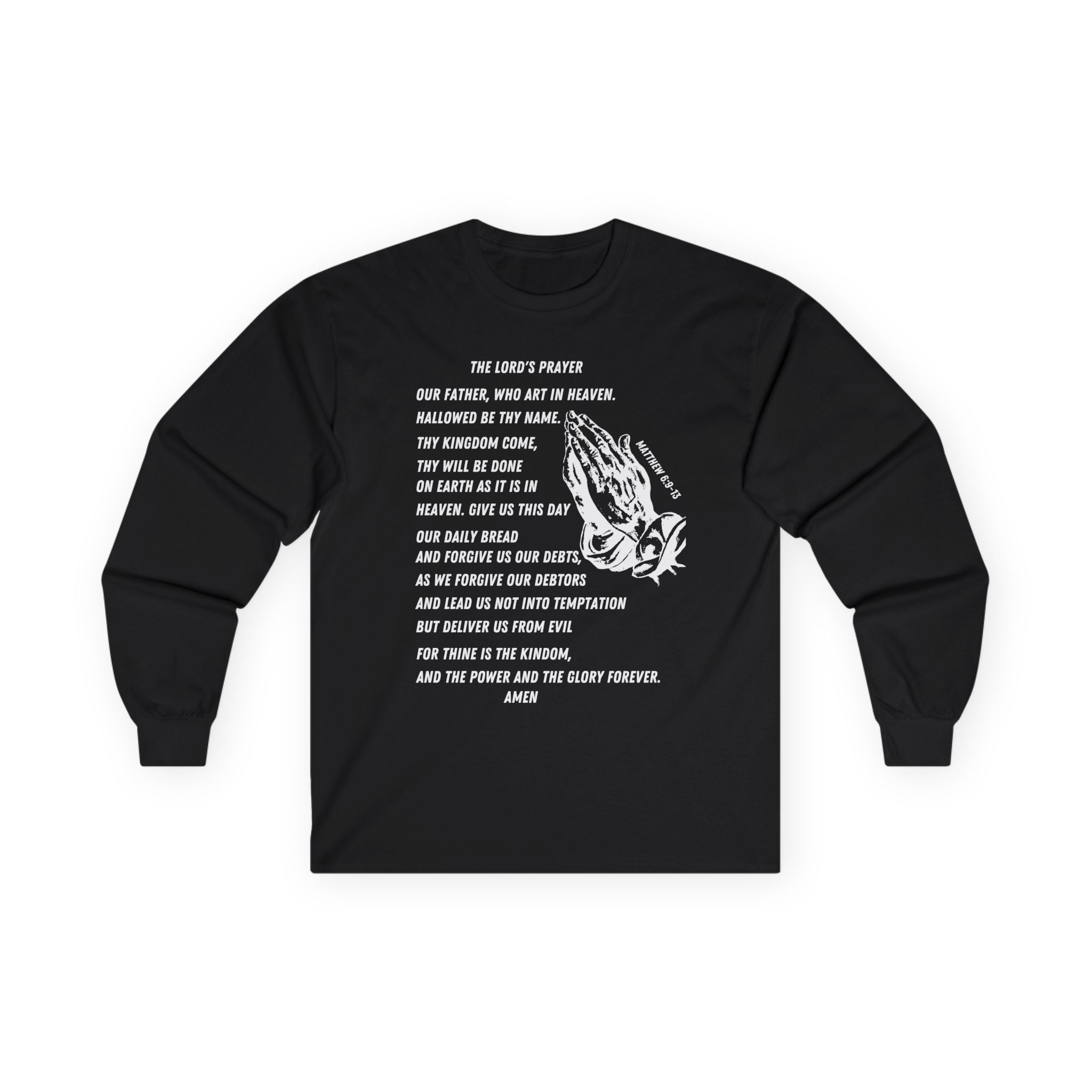 The Lord's Prayer Long Sleeve Tee- White