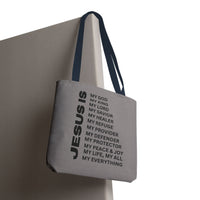 Christian JESUS IS Tote Bag - Grey