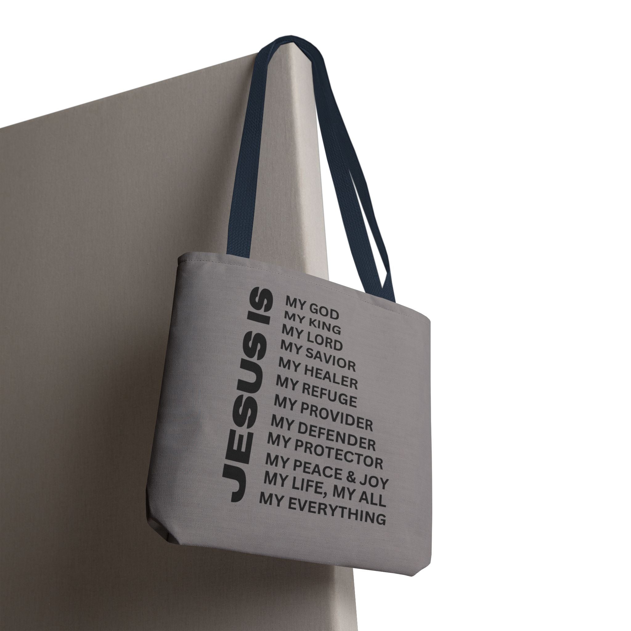 Christian JESUS IS Tote Bag - Grey