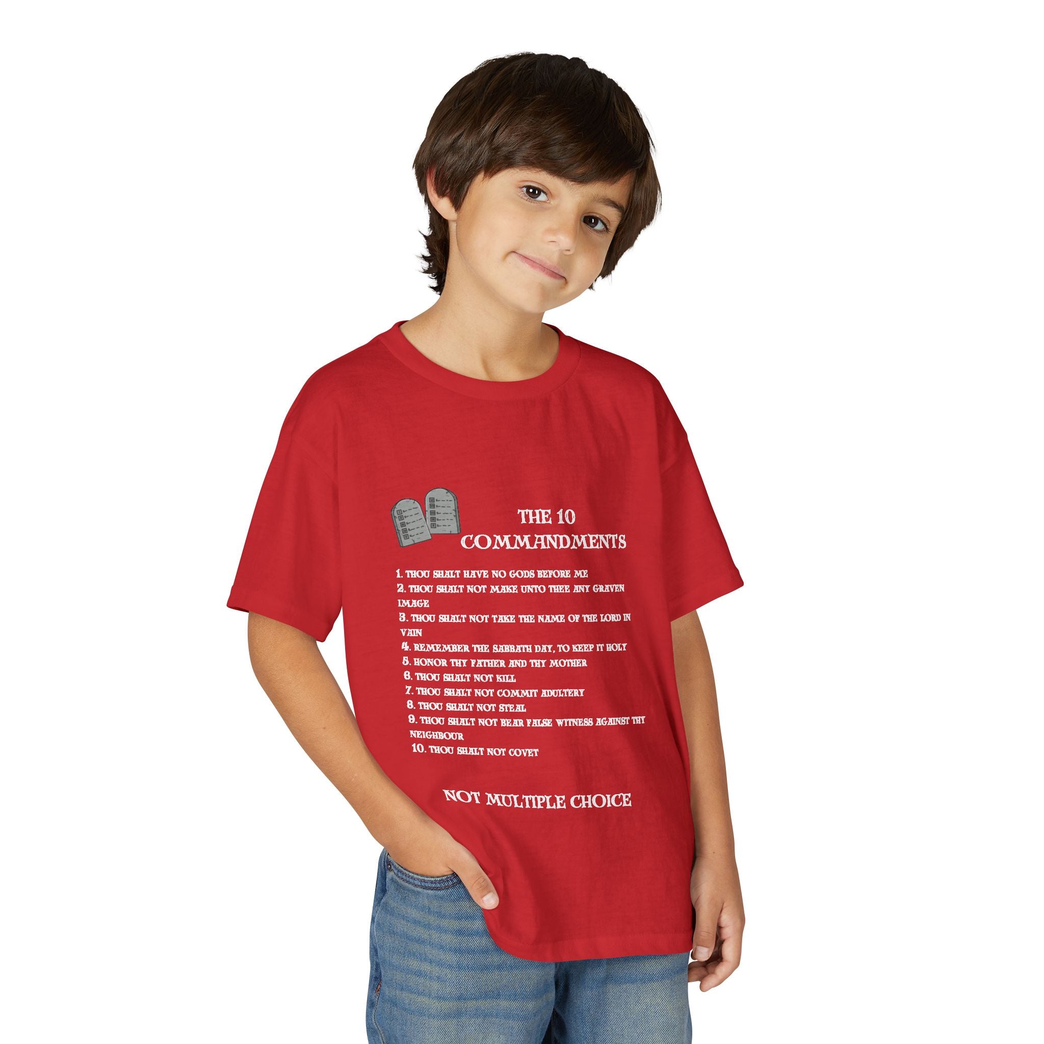 10 Commandments Youth T-shirt - White