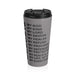 Christian JESUS IS Grey Stainless Steel Travel Mug - Blk