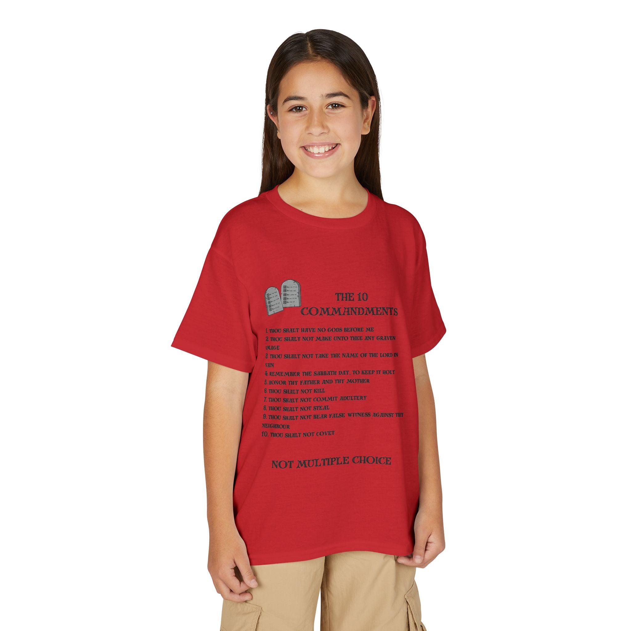 10 Commandments Youth T-shirt - Black