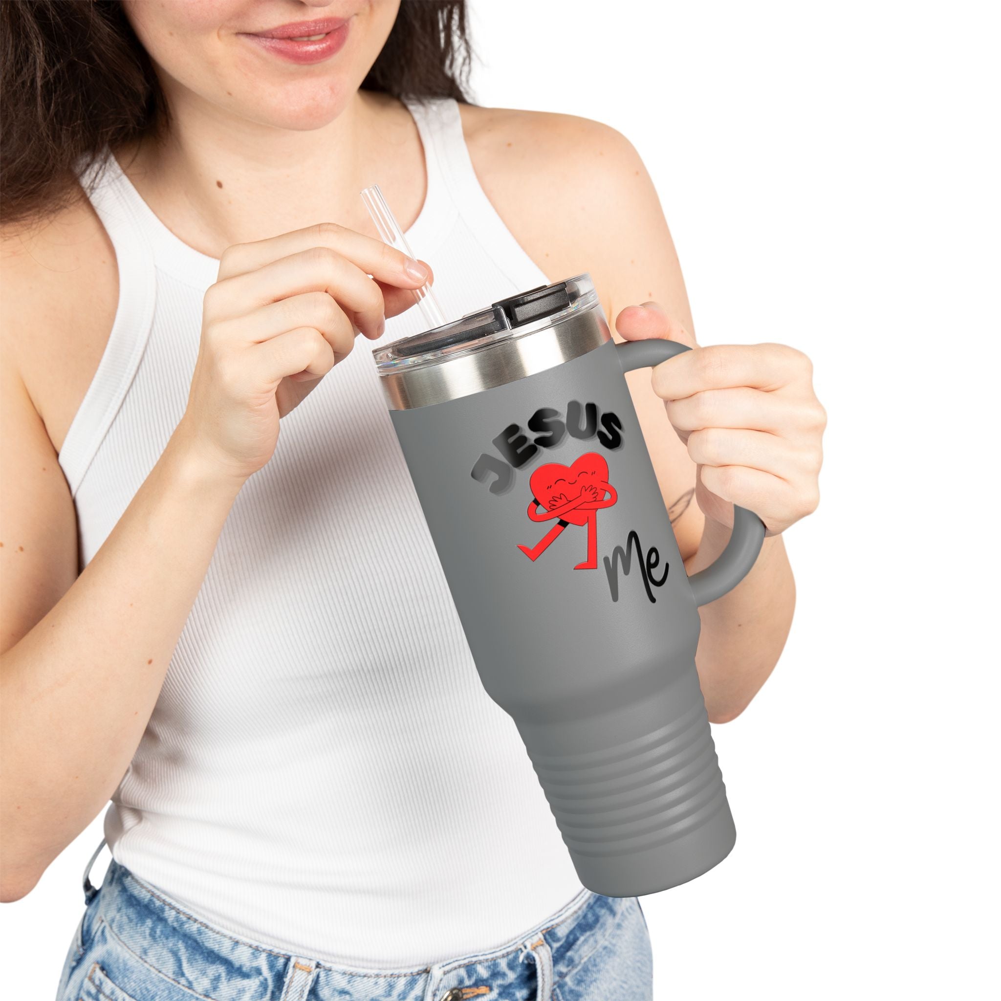 Jesus Loves Me Insulated Travel Mug, 40oz