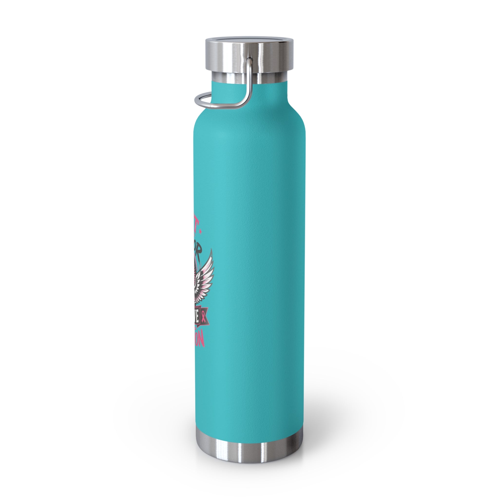 Fight Warrior Survive Champion Pink Ribbon 22oz Insulated Water Bottle