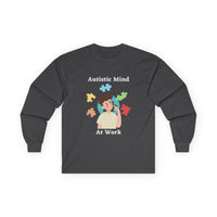 Autistic Mind At Work Long Sleeve Tee — White