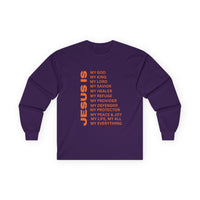 Christian JESUS IS Long Sleeve - Orange