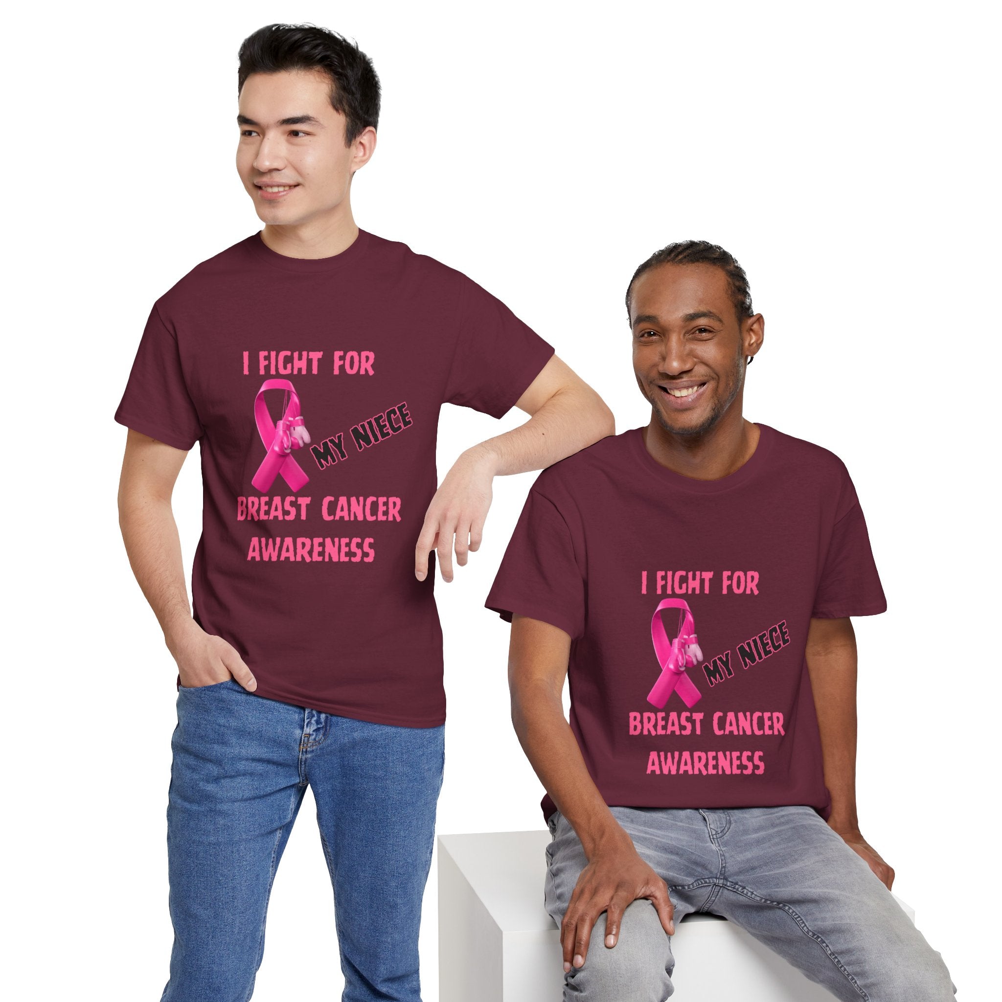 I Fight for My Niece Pink Ribbon T-Shirt