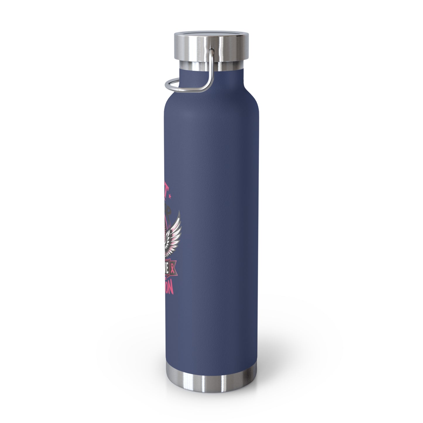 Fight Warrior Survive Champion Pink Ribbon 22oz Insulated Water Bottle