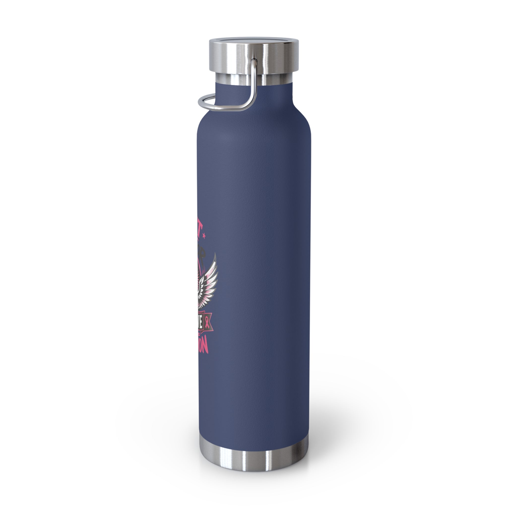 Fight Warrior Survive Champion Pink Ribbon 22oz Insulated Water Bottle