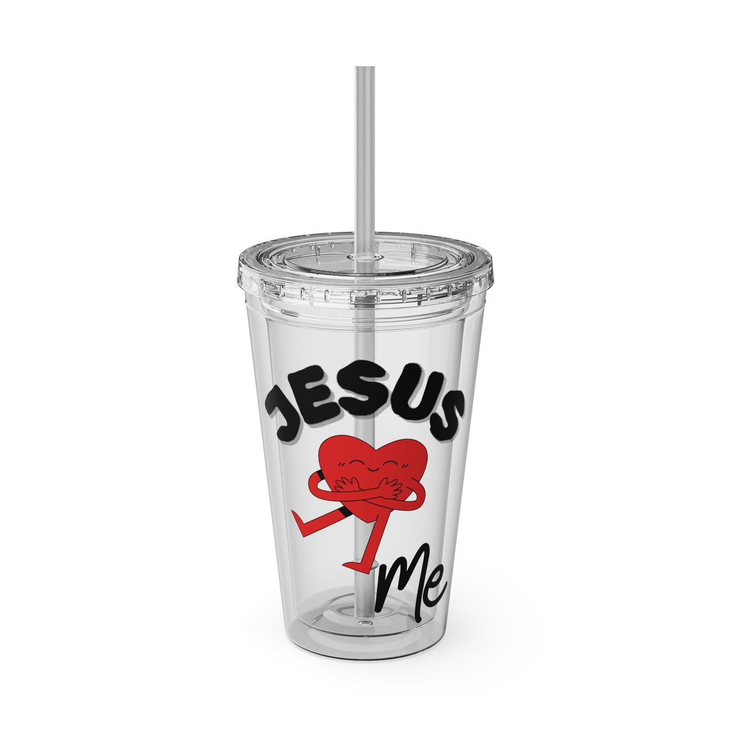 Jesus Loves Me 16oz Tumbler with Straw