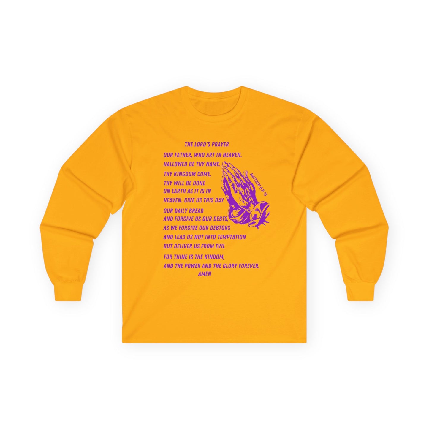 The Lord's Prayer Long Sleeve Tee - Purple