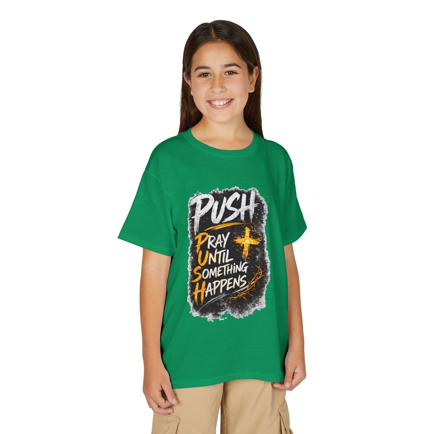 "Push: Pray Until Something Happens" Youth T-shirt