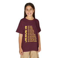 Christian JESUS IS Youth Short Sleeve - Yellow
