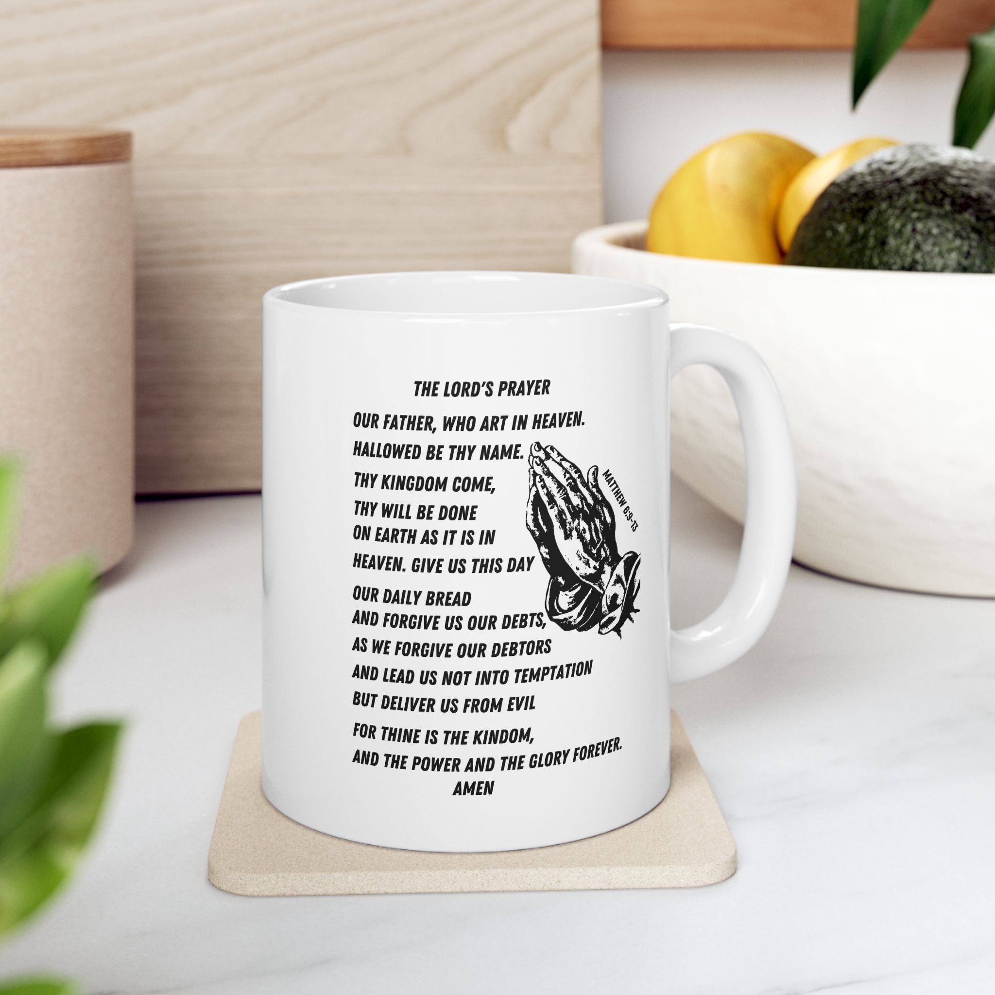 The Lord's Prayer White Coffee Mug (11oz/15oz)