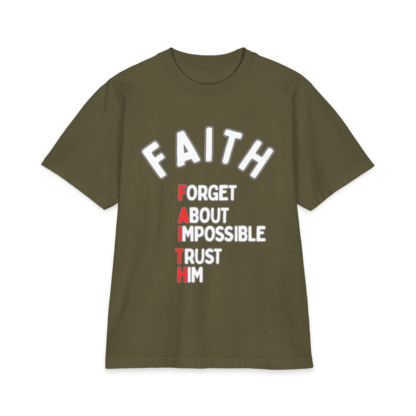 Faith T-Shirt - "Forget About Impossible, Trust Him" - 7X only