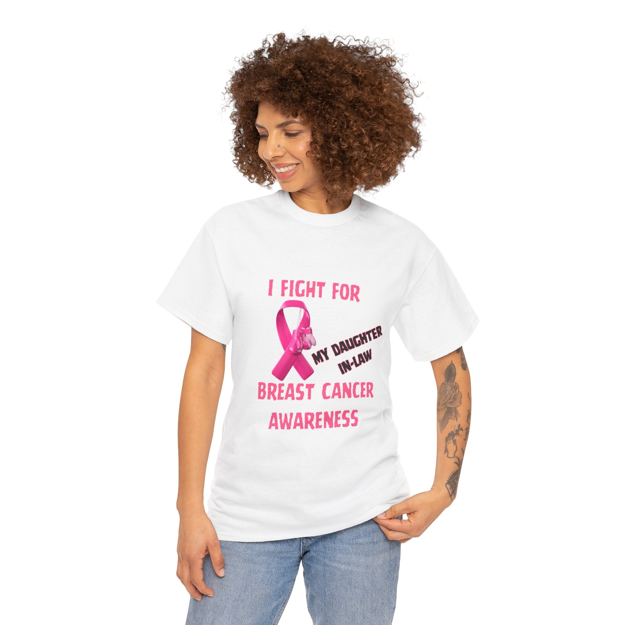 I Fight For My Daughter In-Law Pink Ribbon Tee