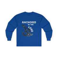 Anchored in the Lord Long Sleeve Tee - White