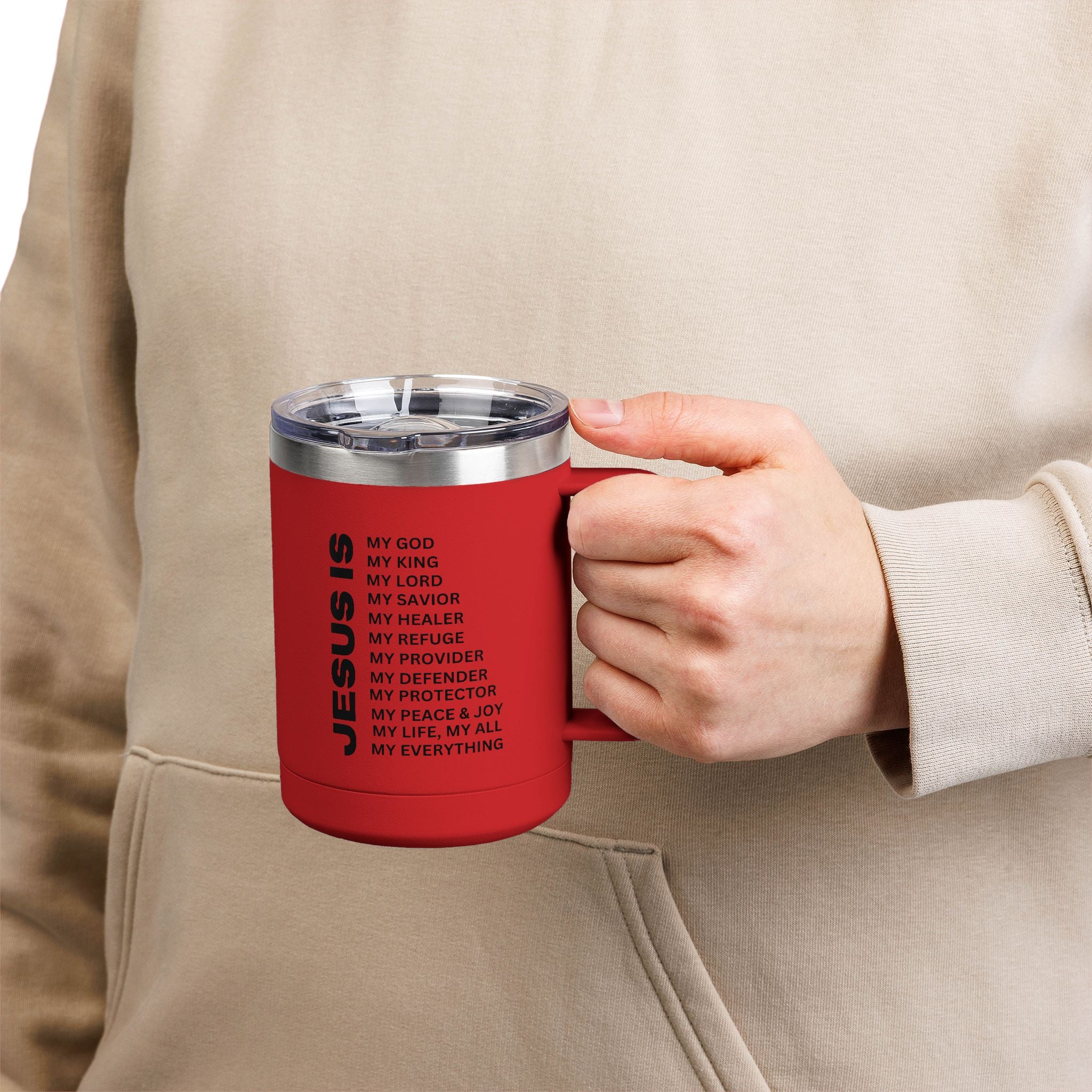 Christian Jesus Is 15oz Tumbler - Black