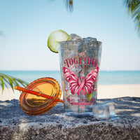 Together We Rise Butterfly Breast Cancer 16oz Tumbler with Straw