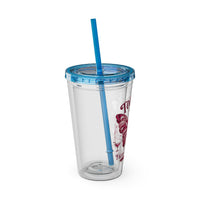 Together We Rise Butterfly Breast Cancer 16oz Tumbler with Straw