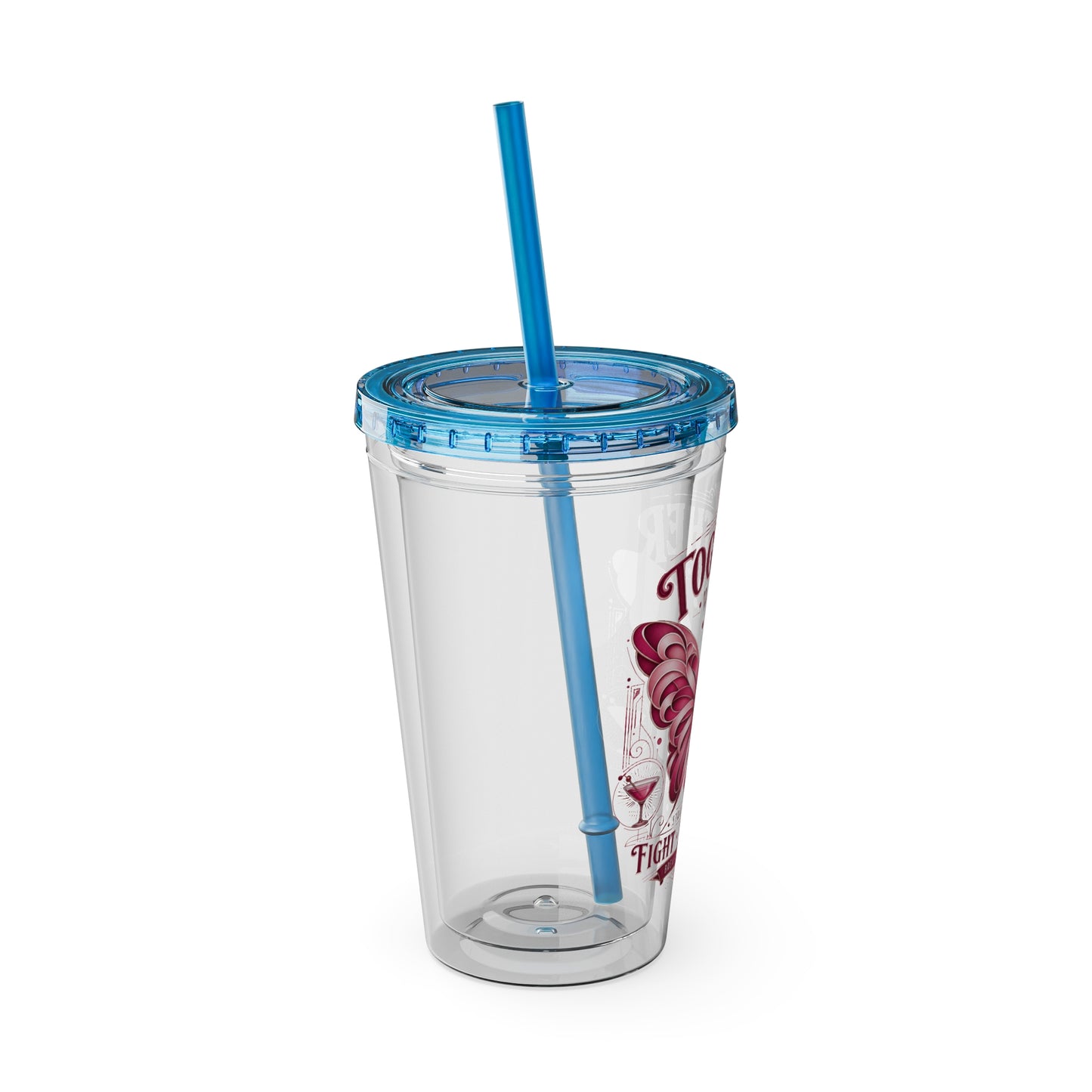 Together We Rise Butterfly Breast Cancer 16oz Tumbler with Straw