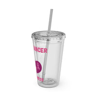Breast Cancer Awareness 16oz Tumbler with Straw - Butterfly, Heart