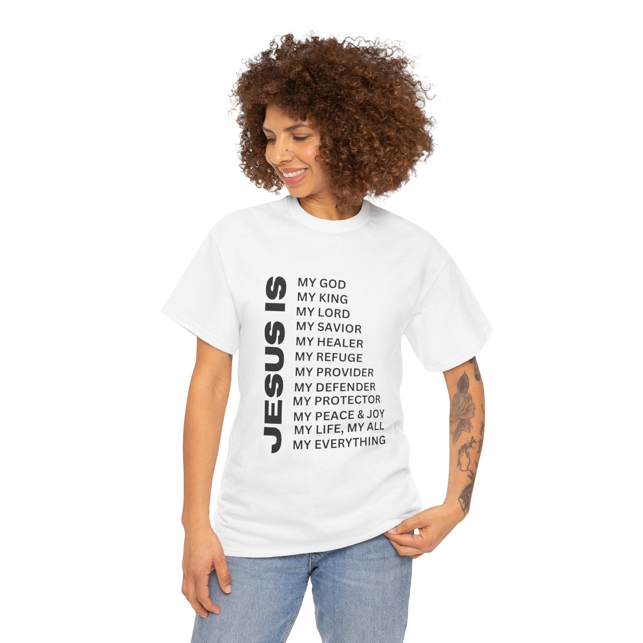 Christian JESUS IS T‑Shirt - Black