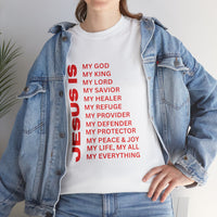 Christian JESUS IS T-Shirt - Red