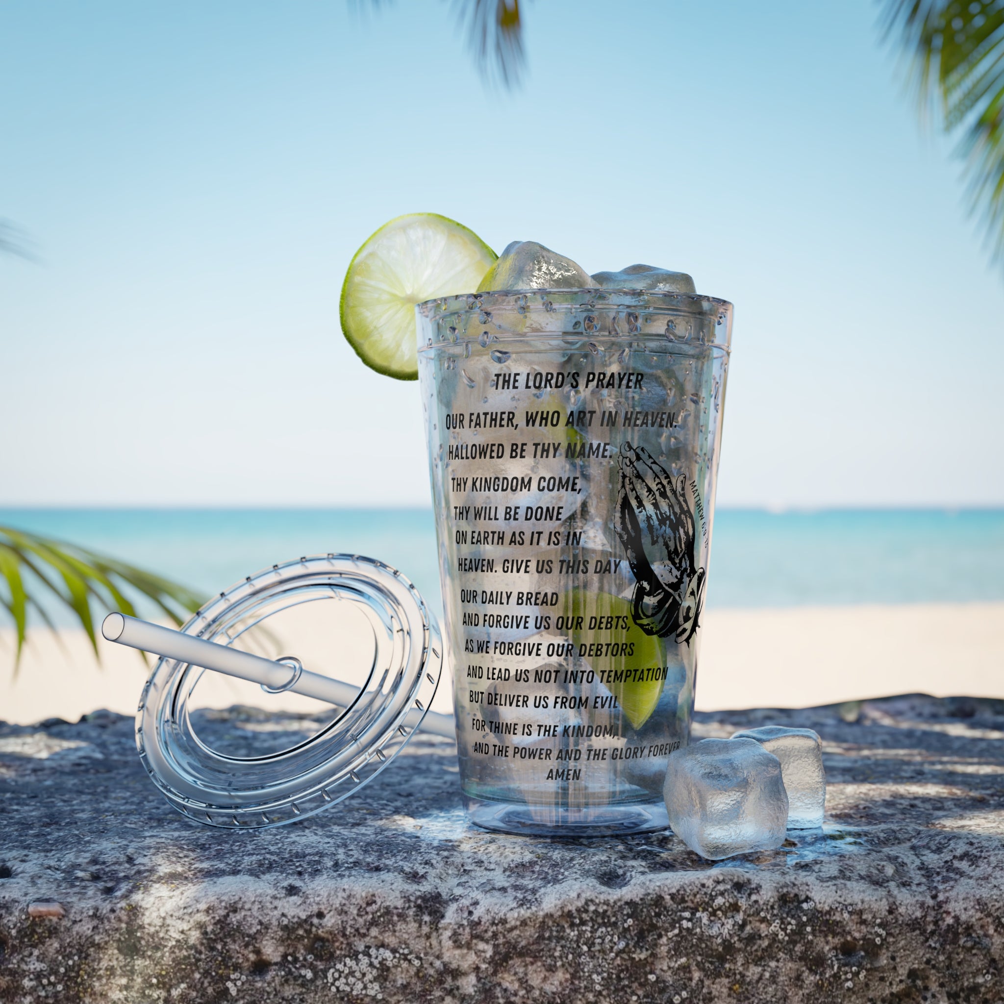 The Lord's Prayer 16oz Tumbler with Straw