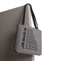 Christian JESUS IS Tote Bag - Grey